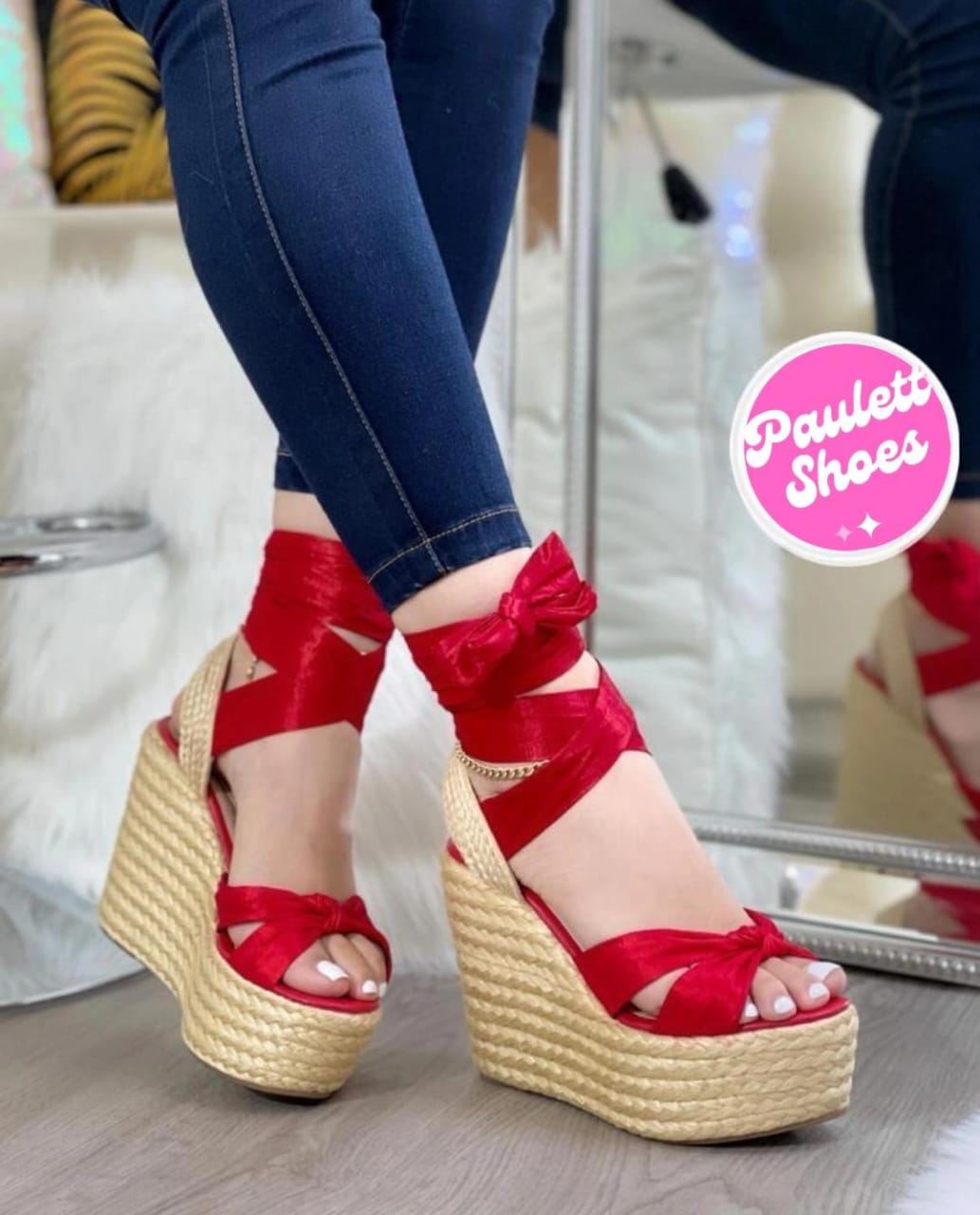 Plataforma romana de lazo satim💖 - PAULETT SHOES