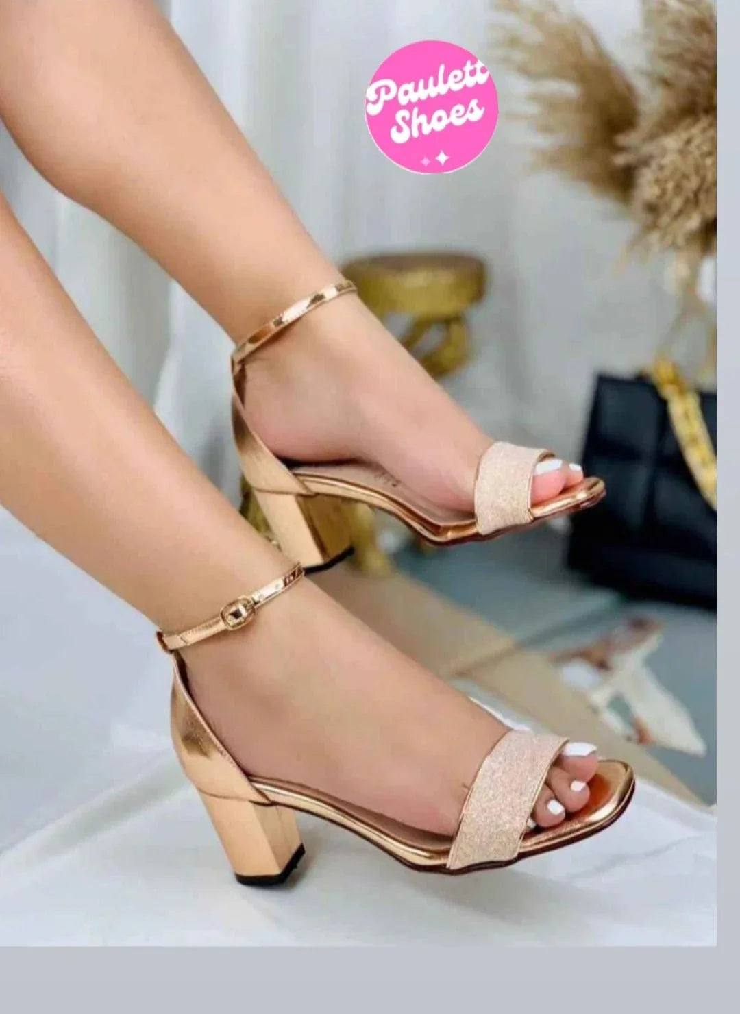 Tacón escarchado semi bajito💖 - PAULETT SHOES