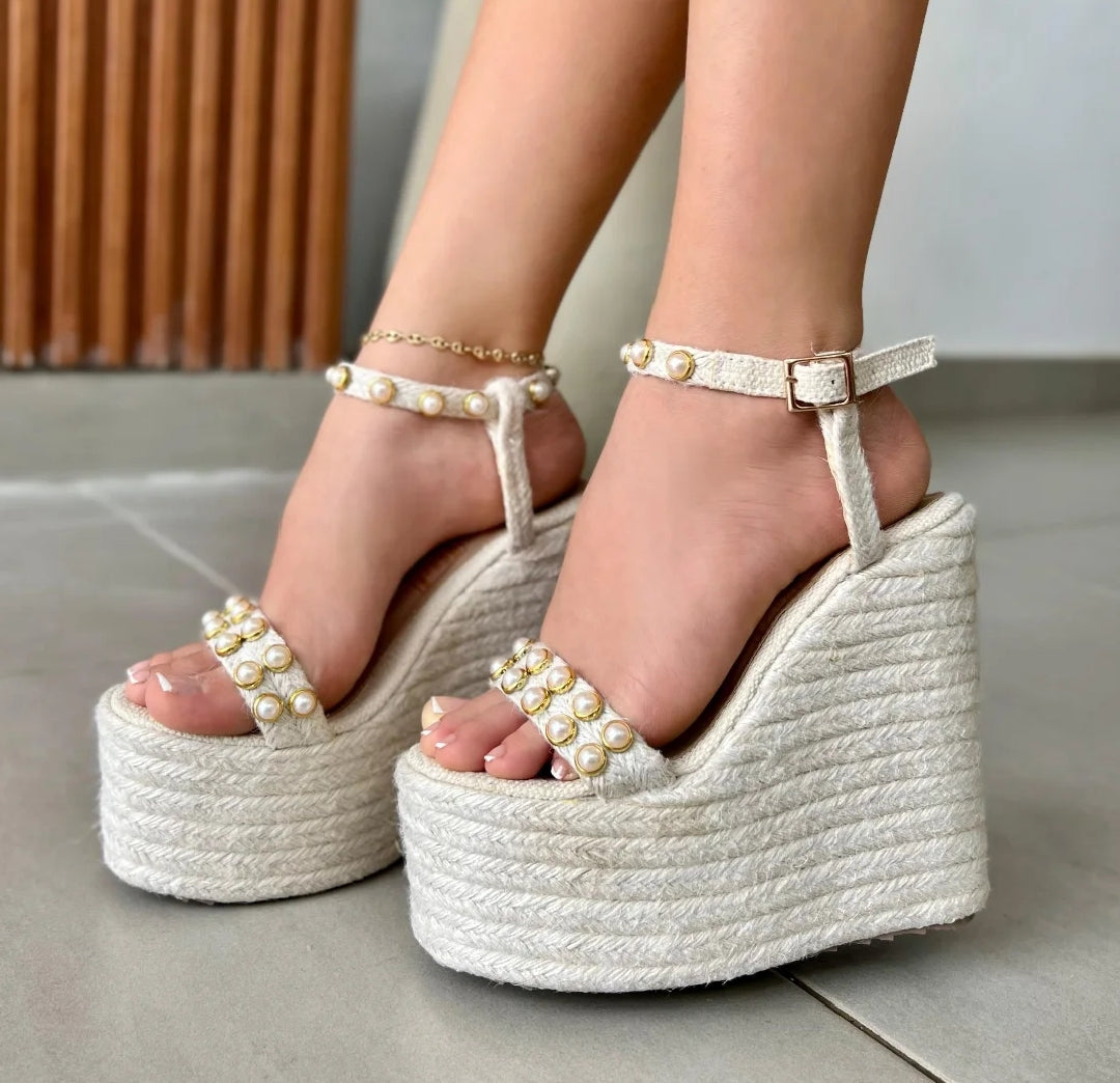 Plataforma de perlas de yute