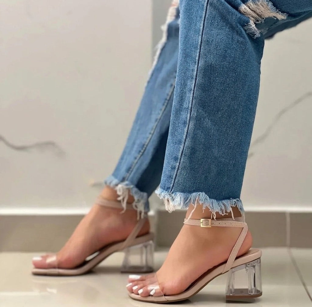 Tacón Luxury transparente sofia