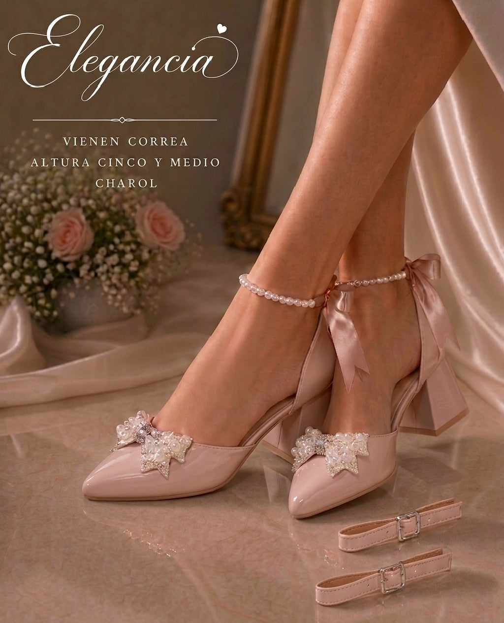 Stiletto Luxury de perlas