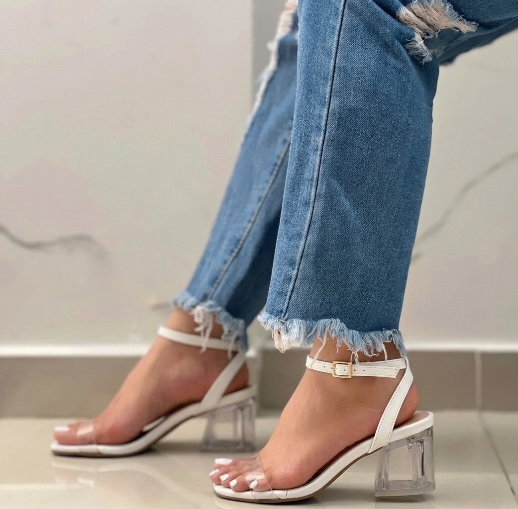 Tacón Luxury transparente sofia