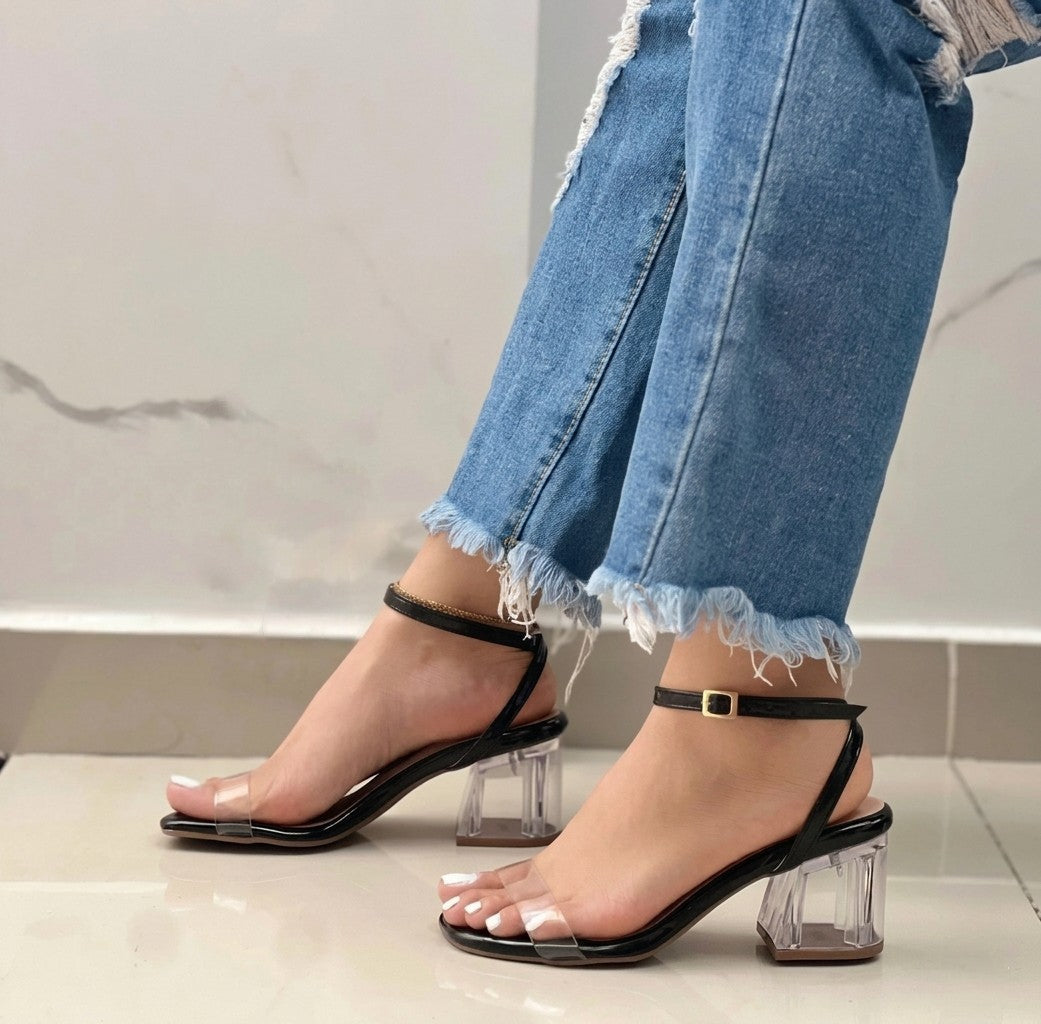 Tacón Luxury transparente sofia